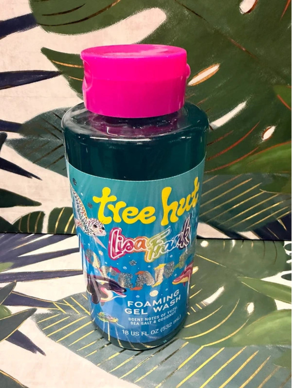 Tree Hut x Lisa Frank Ocean Pop Foaming Gel Wash 18 oz Yuzu Sea Salt Coconut New